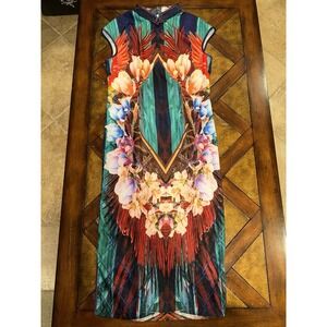 Peye Sleeveless Floral Qipao Dress Vintage Rare Size XL